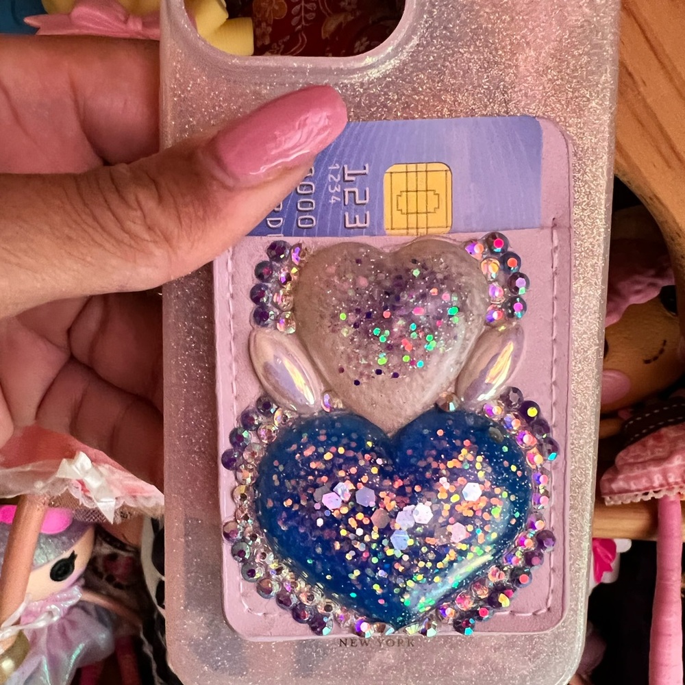 Bling Lilac Purple Card Wallet for Phone or Accessory